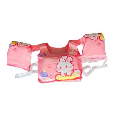 Imagem de Boia Infantil Tipo Colete (Flutuador) Não Fura, Ajustável, Não-Inflável (Coelho Rosa)