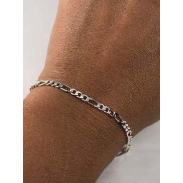Imagem de Pulseira Masculina Prata Maciça 925 Modelo 3 E 1 - 3 Mm - Lojas La&Amp