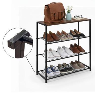 Imagem de Organizador Prateleira Sapateira 4 Andares Sapatos Sandalia Decoracao 