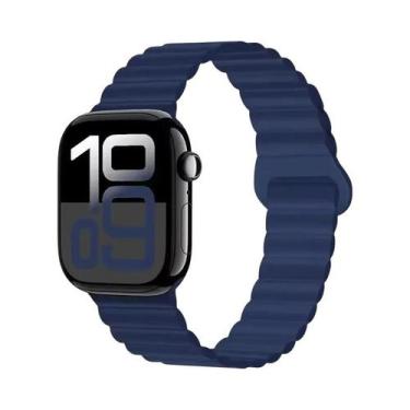 Imagem de Pulseira Esportiva Magnética De Silicone 42mm 44mm 45mm 46mm 49mm Para