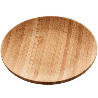 Imagem de Prato de Bambu Lyor Verona 11cm Petiscos Canapés Salgados Queijos Aper