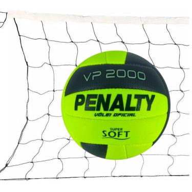 Imagem de Kit Bola Vôlei Penalty VP 2000 X Costurada + Rede Master Rede 5 Metros 1 Faixa