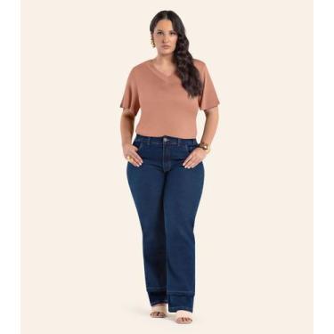 Imagem de Blusa Visco Tricot Plus Size Secret Glam Marrom, Plus G2, Marrom