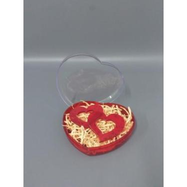 Imagem de Caixa Coração 16x14x2,6cm Kit Com 2 Porta-guardanapos  - Artsim Projet
