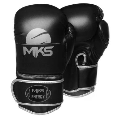 Imagem de Luva Boxe Muay Thai New Energy Preto Metálico Mks Combat-Unissex
