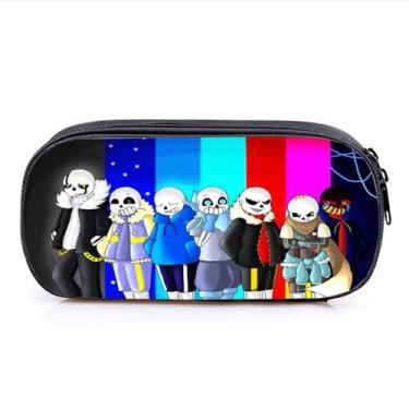 Imagem de Bolsa de lápis Undertales Sans Big Capacity Oxford Waterproof - Yiweis
