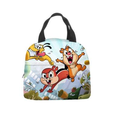 Imagem de Lancheira, bolsa térmica, bolsa portátil Bento Anime Chips and Dales -