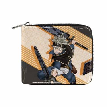 Imagem de Carteira Astas Anime Characters Slim Bifold em couro PU - Yiweisai