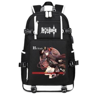 Imagem de Mochila Genshins Impacts Hu Tao Cartoon Kids School 30x14x47cm - Yiwei