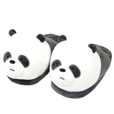 Imagem de Chinelos Panda Slipon Anime Plush Home Cotton - Yiweisai