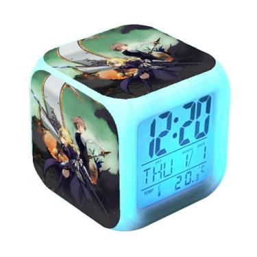 Imagem de Despertador digital LED Fates Square 8x8x8cm para crianças - yiweisai