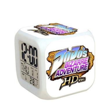 Imagem de Despertador JoJos Bizarres Adventures 7 cores LED com termômetro - yiw