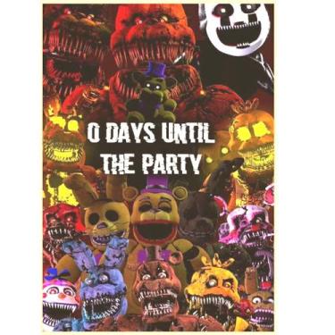 Imagem de Pôster de arte de parede Days Until Party's Freddys Bears Anime 40x50c