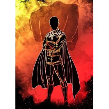 Imagem de Pintura de parede em tela One Punch Man Saitama Anime 40x60cm - yiweis