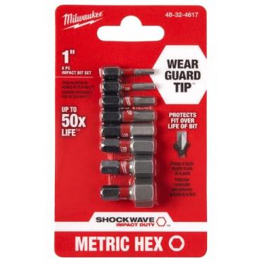 Imagem de Milwaukee Kit Bit Hexagonal Shockwave C/ 08 Pçs - 48-32-4617