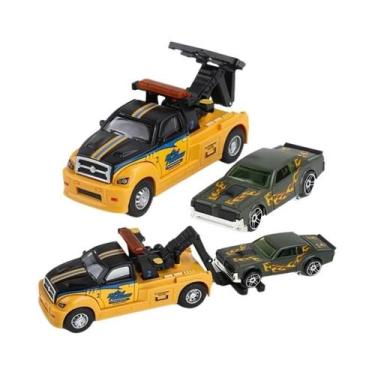 Imagem de Caminhão De Resgate De Brinquedo Em Liga Metálica Para Crianças Com Aç