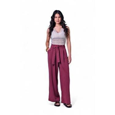 Imagem de Calça Pantalona Feminina com Cinto-Feminino