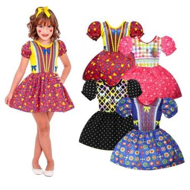 Imagem de Vestido Festa Junina Infantil Coleção Fofurinhas - Anjo Fantasias, M