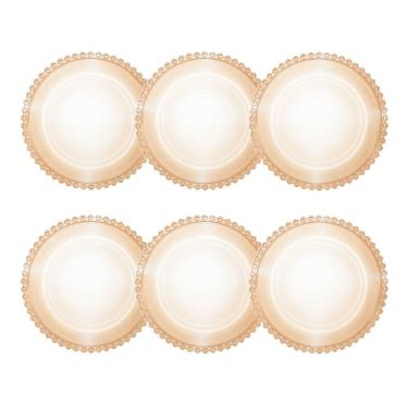 Imagem de Cj 6 Sousplats de Cristal Daisy Âmbar 32cm Wolff