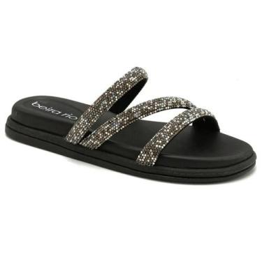 Imagem de Tamanco Beira Rio Feminino Preto Versatilidade Ultraleve -, Preto, Gra