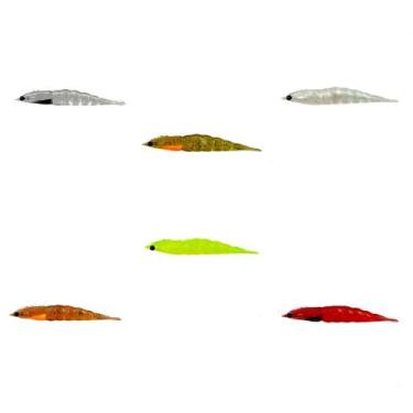 Imagem de Kit 6un isca artificial camarão robaleiro 4,8 6,8 7,8 cm - MATADEIRA