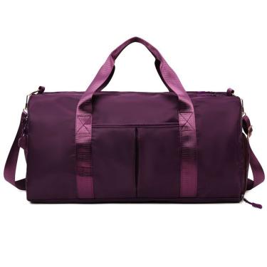Imagem de Bolsa Mala de Mão Esportiva de Bordo 42x21x21 com Alças Superior e Lateral Zíper Roxo OEM