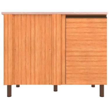 Imagem de Balcão de Canto para Cozinha Cristal 1 Porta 1 Prateleira em MDP 15MM 101CM Mel Bartira Móveis