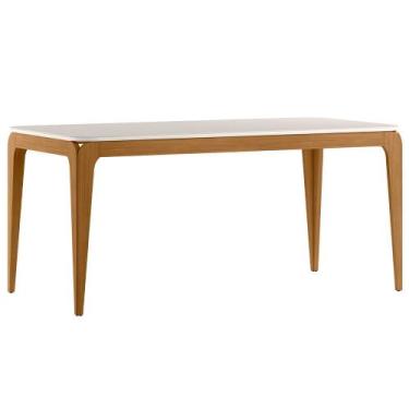 Imagem de Mesa de Jantar 8 Lugares Retangular 180cm Tampo MDF Com Vidro Claris N