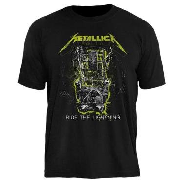 Imagem de Camiseta de Banda Metallica em Algodão Manga Curta-Unissex