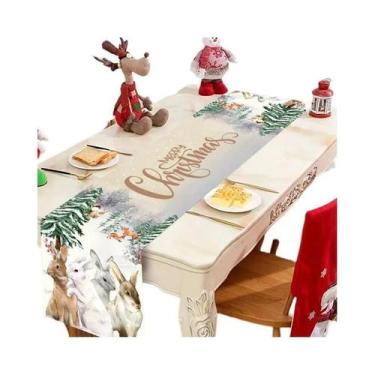 Imagem de Caminho De Mesa Xadrez Buffalo Para Natal, Decoração De Mesa De Natal,