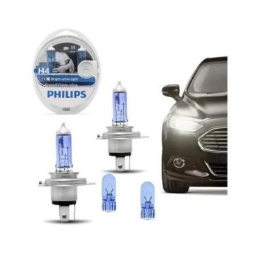 Imagem de Lampada Philips H4 4300k Cristal Vision Super Branca Crystal