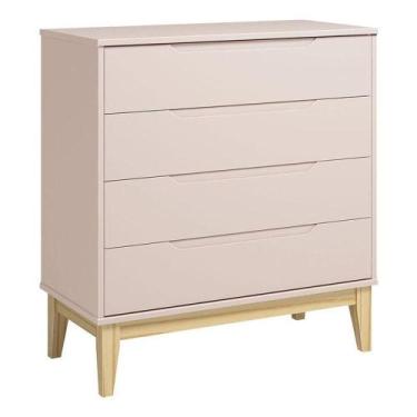 Imagem de Cômoda Gaveteiro Classic Elfe Rosa Acetinado Natural - Reller - RELLER