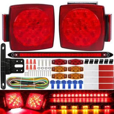 Imagem de Kit de luz traseira de trailer LINKITOM LED submersível com menos de 8