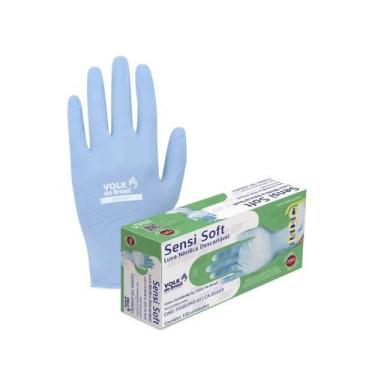 Imagem de Luva Sensi Soft Azul Caixa 100 Unidades Tam M - Unica Unico - Volk do 