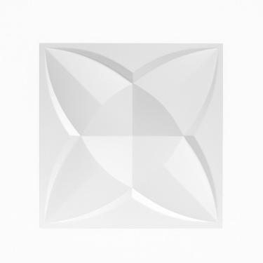 Imagem de Kit Placa de Revestimento de Parede 3D Dakar Decorativa 10 Unidades 25 cm X 25 cm Branc...