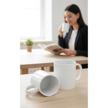 Imagem de 12 Canecas Brancas Porcelana 325ml Para Sublimação AAA+ - Congratulati