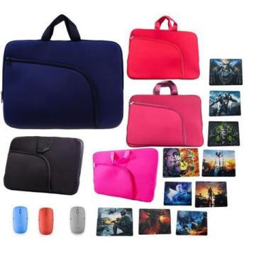 Imagem de Luva com bolso para notebook de até 15.6 polegadas + Mouse sem fio Mul