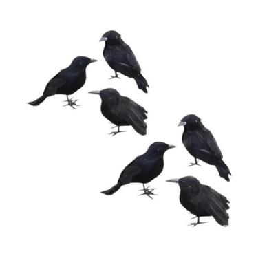 Imagem de Corvo Preto de Halloween - Decoração de Simulação para Festa Assustado