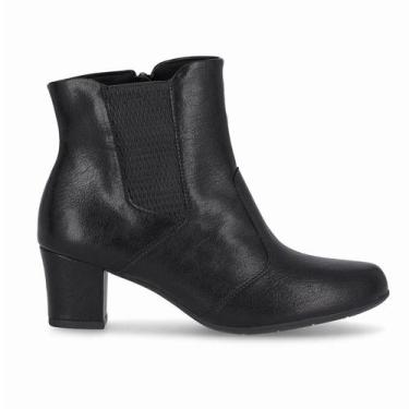 Imagem de Bota Feminina Piccadilly S/ Grosso Baixo Cano Curto 110201 Preto, 35, 