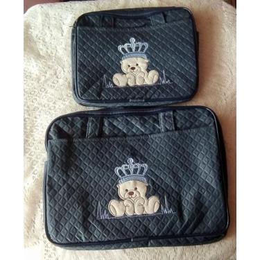 Imagem de kit bolsa maternidade azul marinho ursinho - baby fashion