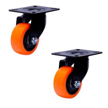 Imagem de 2 Unidades Rodízio Roda Giratório 40mm GL 312 BPA 80x105 - Colson Grou
