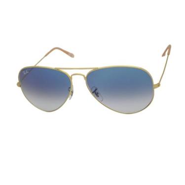 Imagem de óculos de sol Ray Ban aviator large mod rb3025L 001/3F tamanho 62