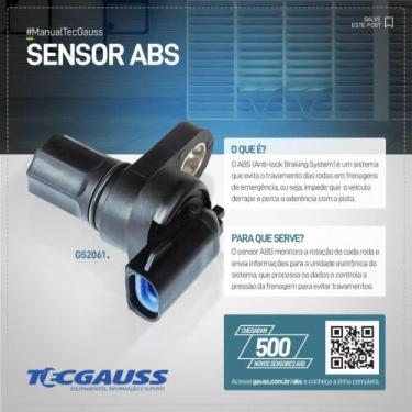Imagem de Sensor abs Dianteiro Fiat Grand Siena 2012 a 2016 GAUSS