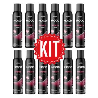 Imagem de Desodorante Aerosol Mood Sport Women 150 ml KIt C/12 Unds