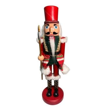 Imagem de Quebra Nozes Vermelho Machado Decoração 4Mix - 28cm 30286 - Tuut