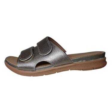 Imagem de CHINELO USAFLEX AA3001 ANATÔMICO COM GEL NO CALCANHAR EM COURO COM 2 t