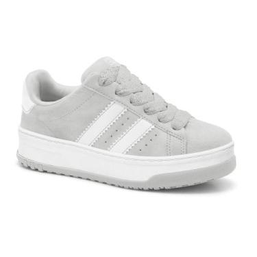 Imagem de Tênis Feminino Ramarim Flatform Fat Lace 2599201, 35, Gelo