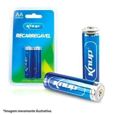 Imagem de Pilha Recarregável AA 2700mah Cartela C/2 Und Knup Kp-2800AA