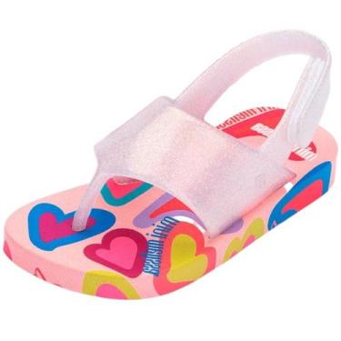Imagem de Sandália Infantil Menina Style Flipflop Shine Mini Melissa, Rosa, Glit