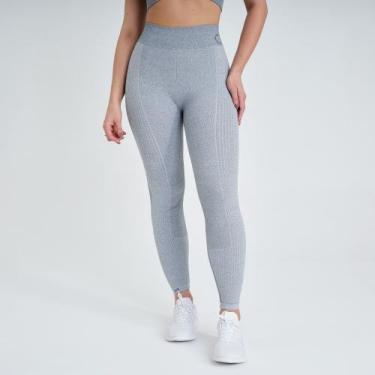 Imagem de Calça Legging Feminina Marcio May Sports Firenze Cinza Mescla, GG, Cin